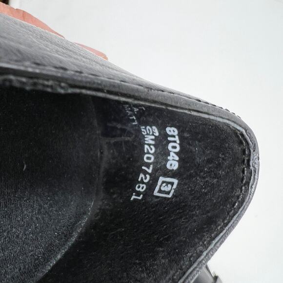 Munro Leather Split Toe Horsebit Loafer Block Heel Pumps - 7 - Picture 7 of 7